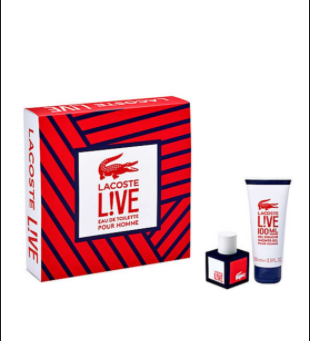 Lacoste Live Gift Set 40ml Perfume And 100ml Shower Gel Edt