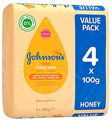 Johnson's Baby Honey Soap 4 Pack