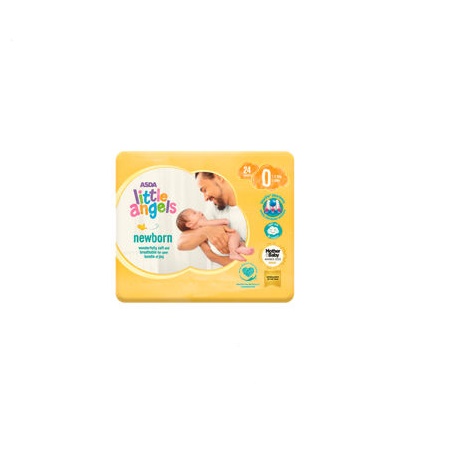 ASDA Little angels Newborn Size 0 Nappies 24pk 1-2.5 kg