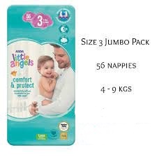 ASDA Little Angels Comfort And Protect Size 3 Nappies 56pk 4-9kg