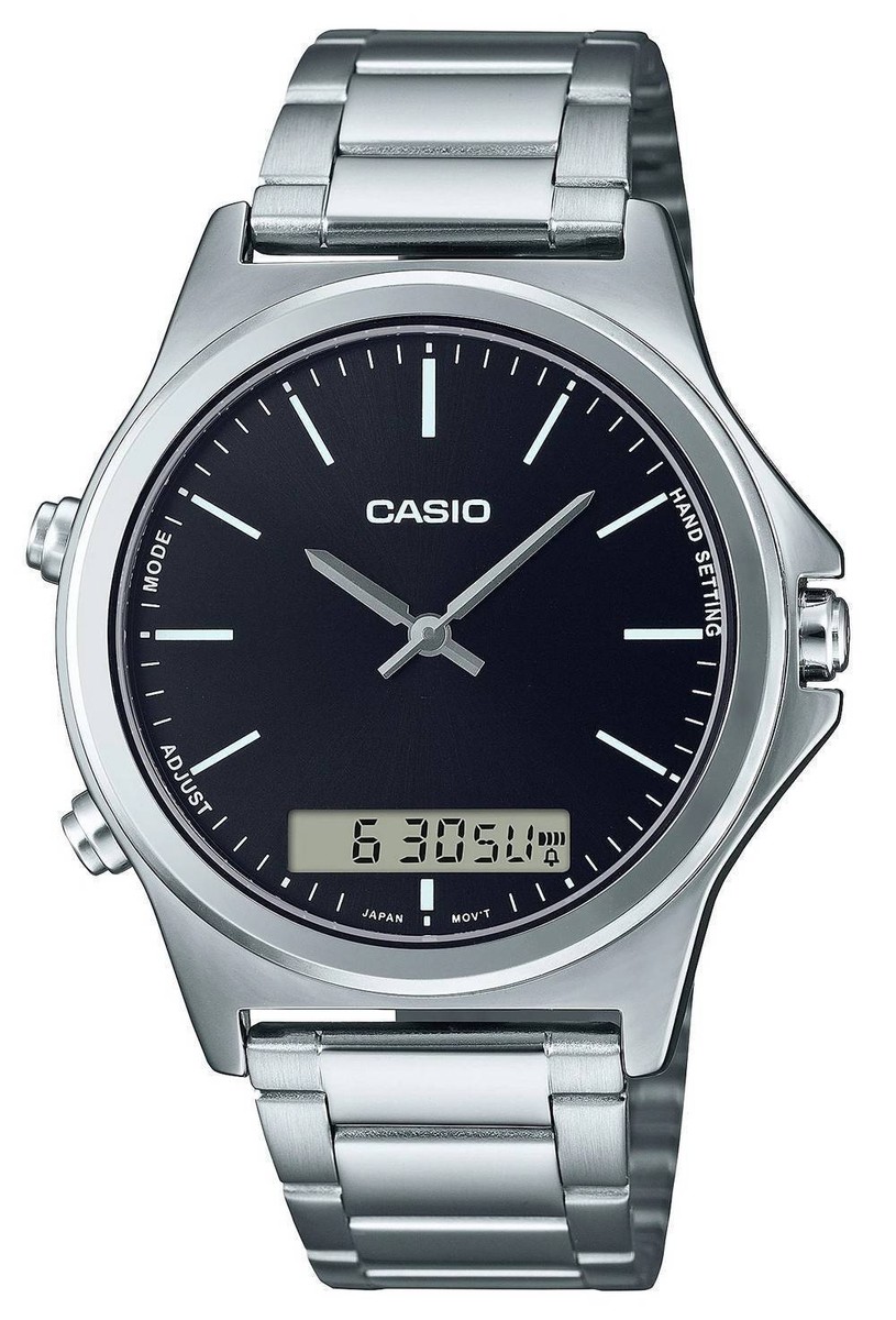 Casio Analog Digital Black Dial MTP-VC01D-1E Men's Watch