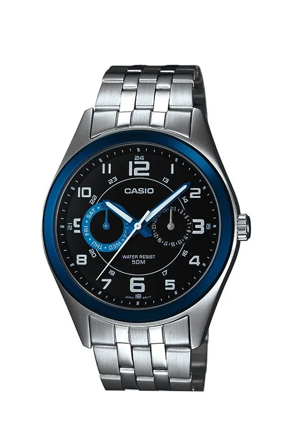Casio General MTP-1353D-1B1VDF Silver Stainless Steel Band Men Watch
