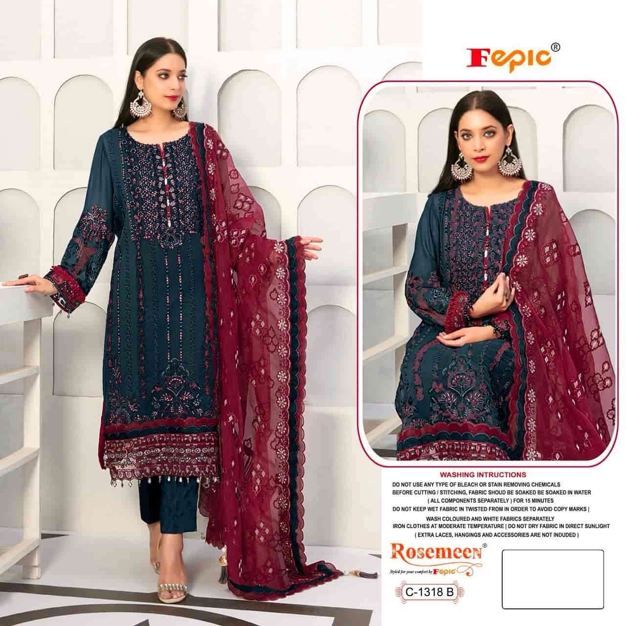 Fepic Rosemeen Embroidered Georgette Salwar Suit
