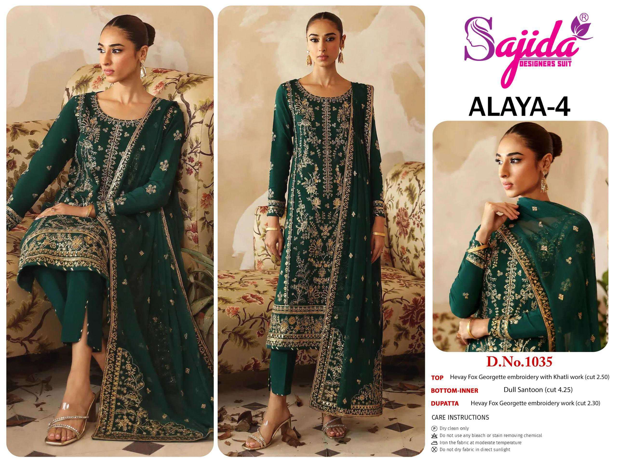 Sajida Designer Suit Alaya Vol 4 Fancy Pakistani Suit Salwar