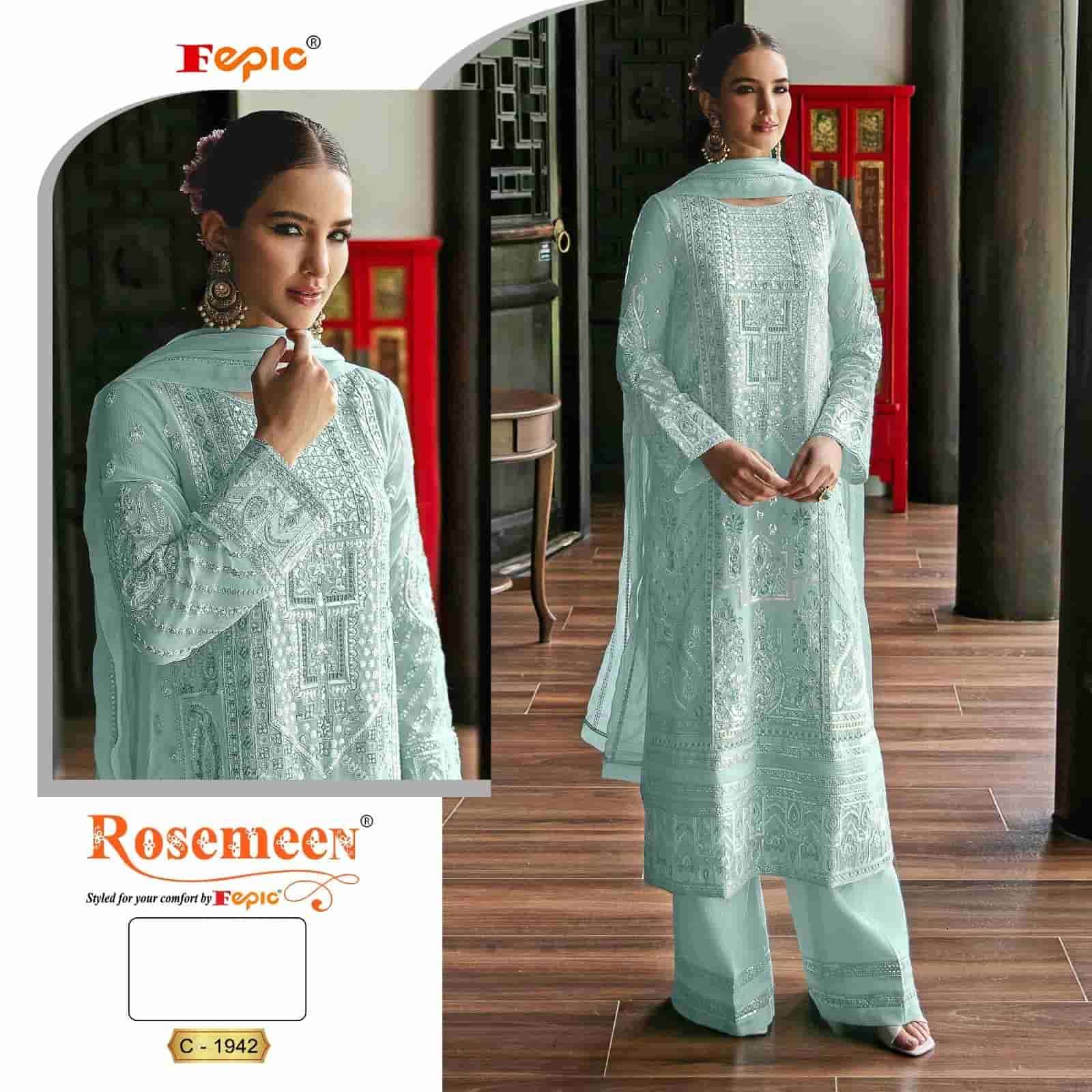 Fepic C 1942 A Pakistani Style Designer Embroidered Salwar Suit Exporter