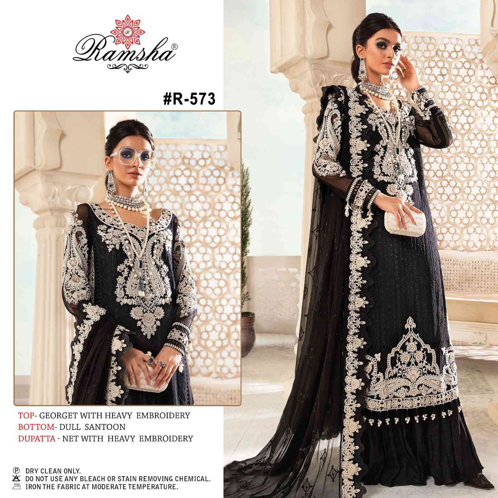 Ramsha R-573 Heavy Embroidered Pakistani Dress