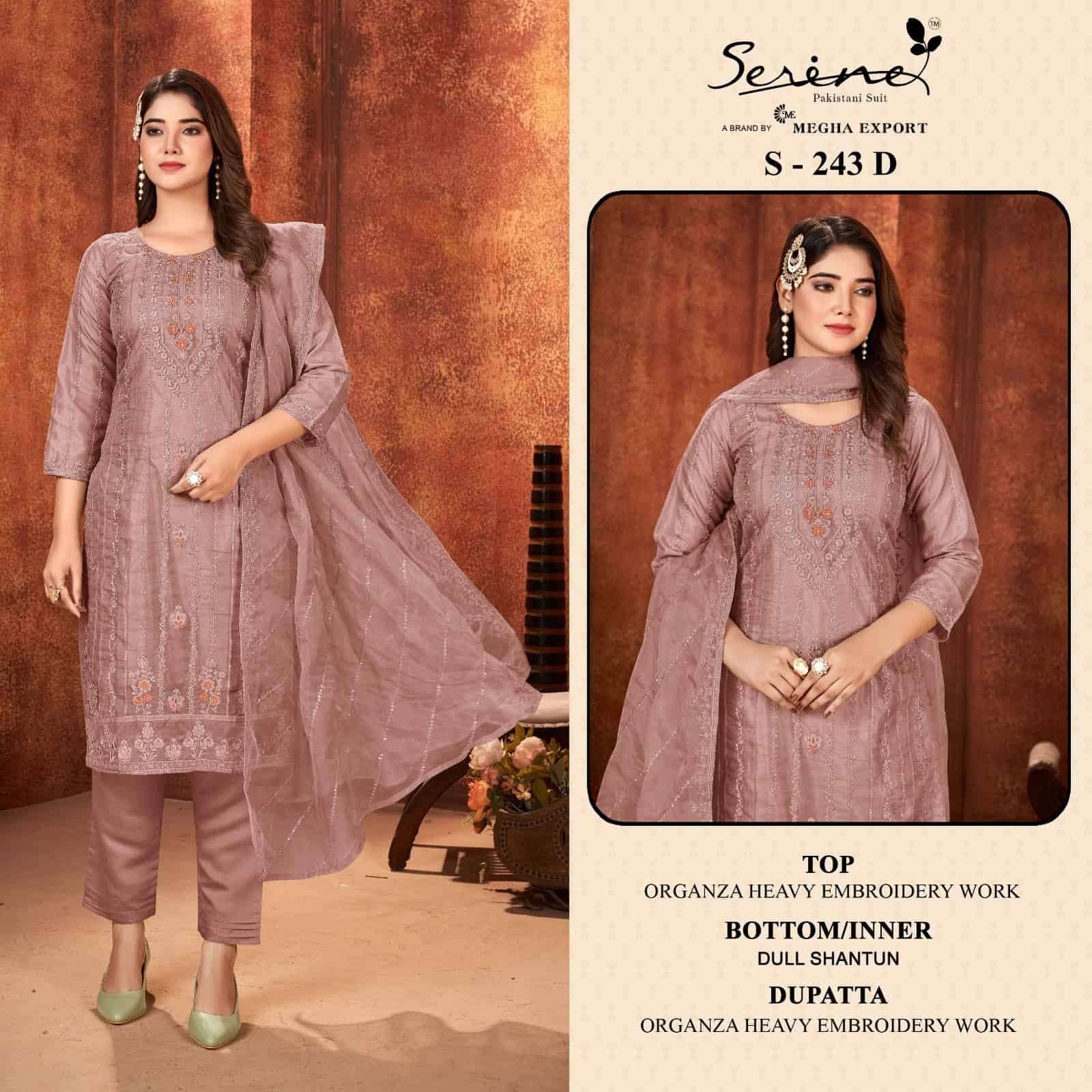 Serine S 243 D Festive Wear Style Designer Pakistani Salwar Suit Collection