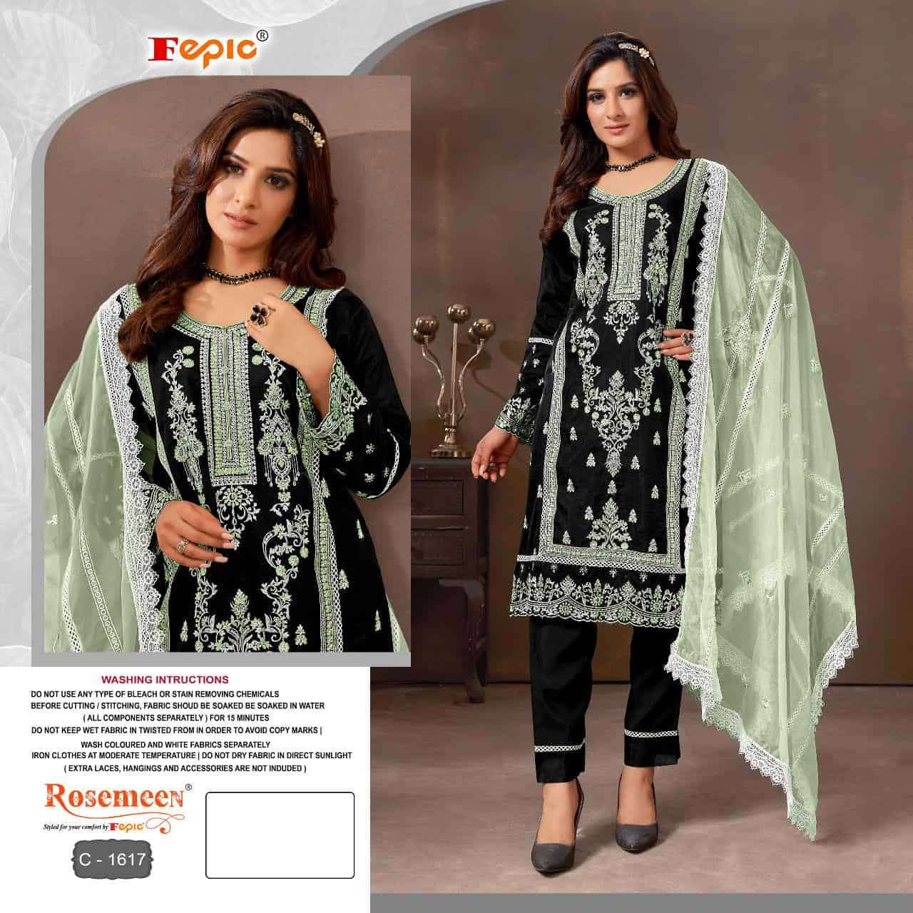 Fepic C 1617 Colors Pakistani Festive Wear Style Salwar Suit Online