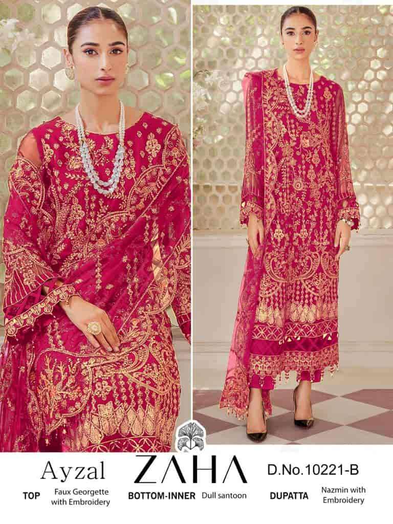 Zaha Ayzal Vol 1 Pakistani Latest Designs Style Wedding Wear Suit Wholesalers