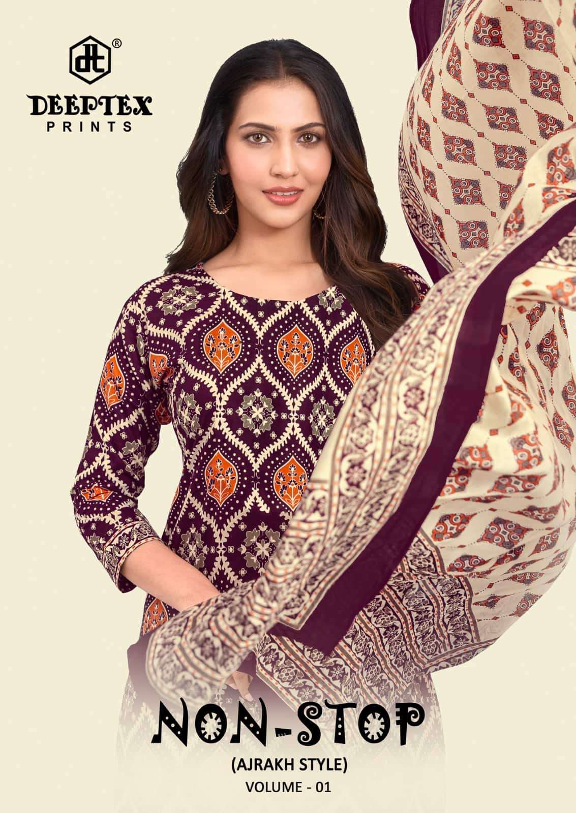 Deeptex Non Stop Vol 1 Pure Cotton Dress Material