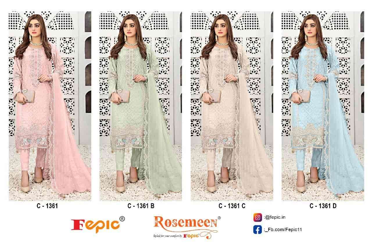 Fepic C 1361 Colors Pakistani Fancy New Designs Party Wear Suit Exporters