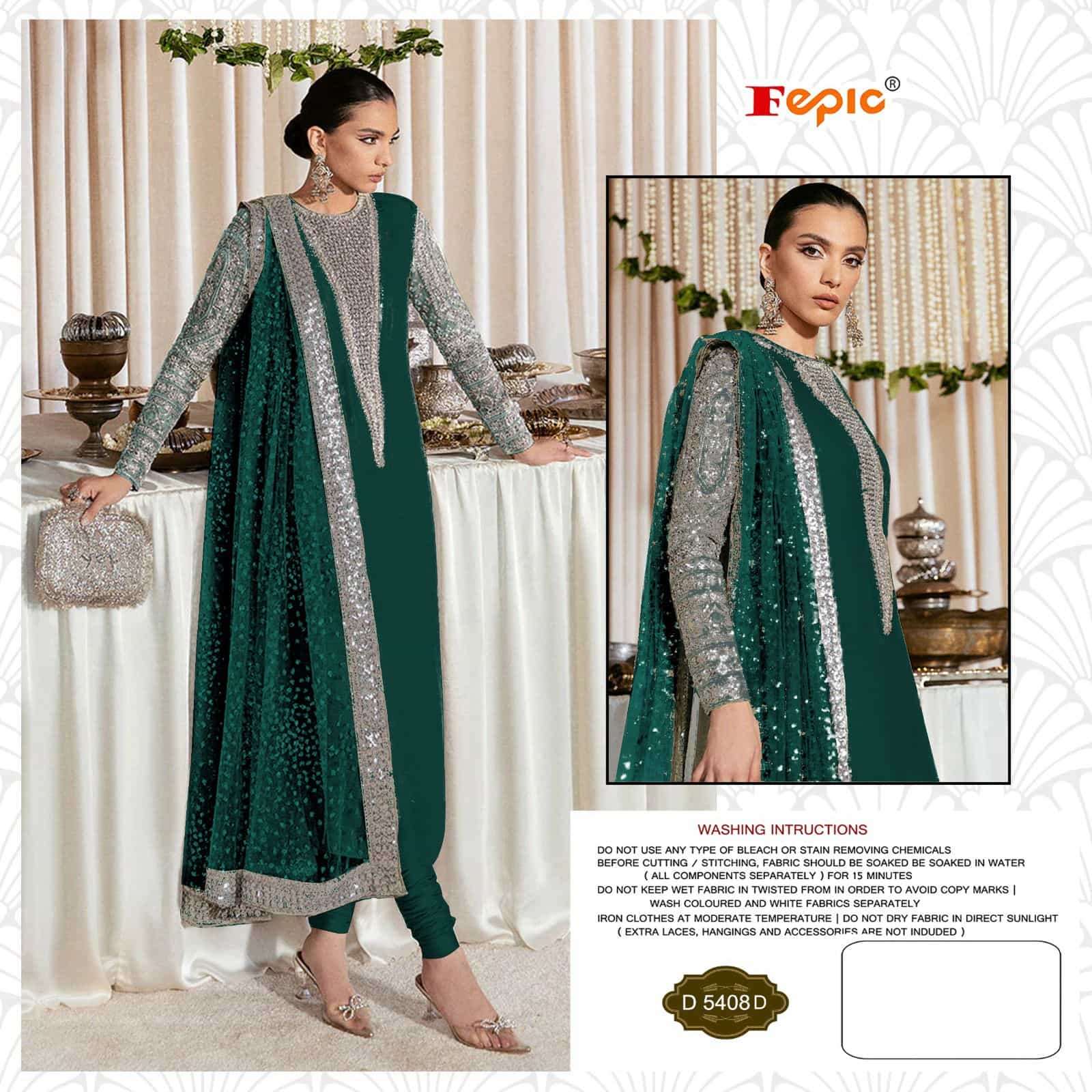 Fepic D 5408 D Pakistani Heavy Designer Suit Collection