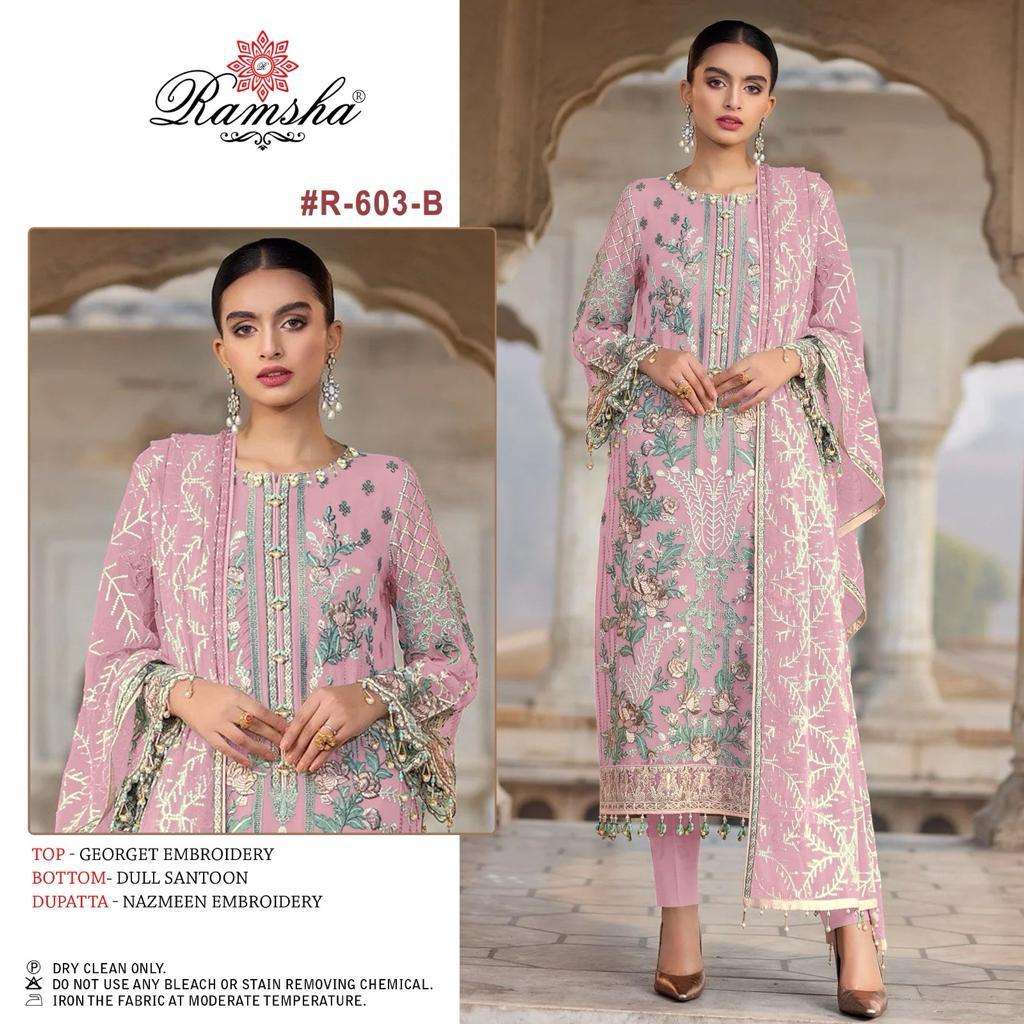 Ramsha R-603B Designer Pakistani Salwar Suit