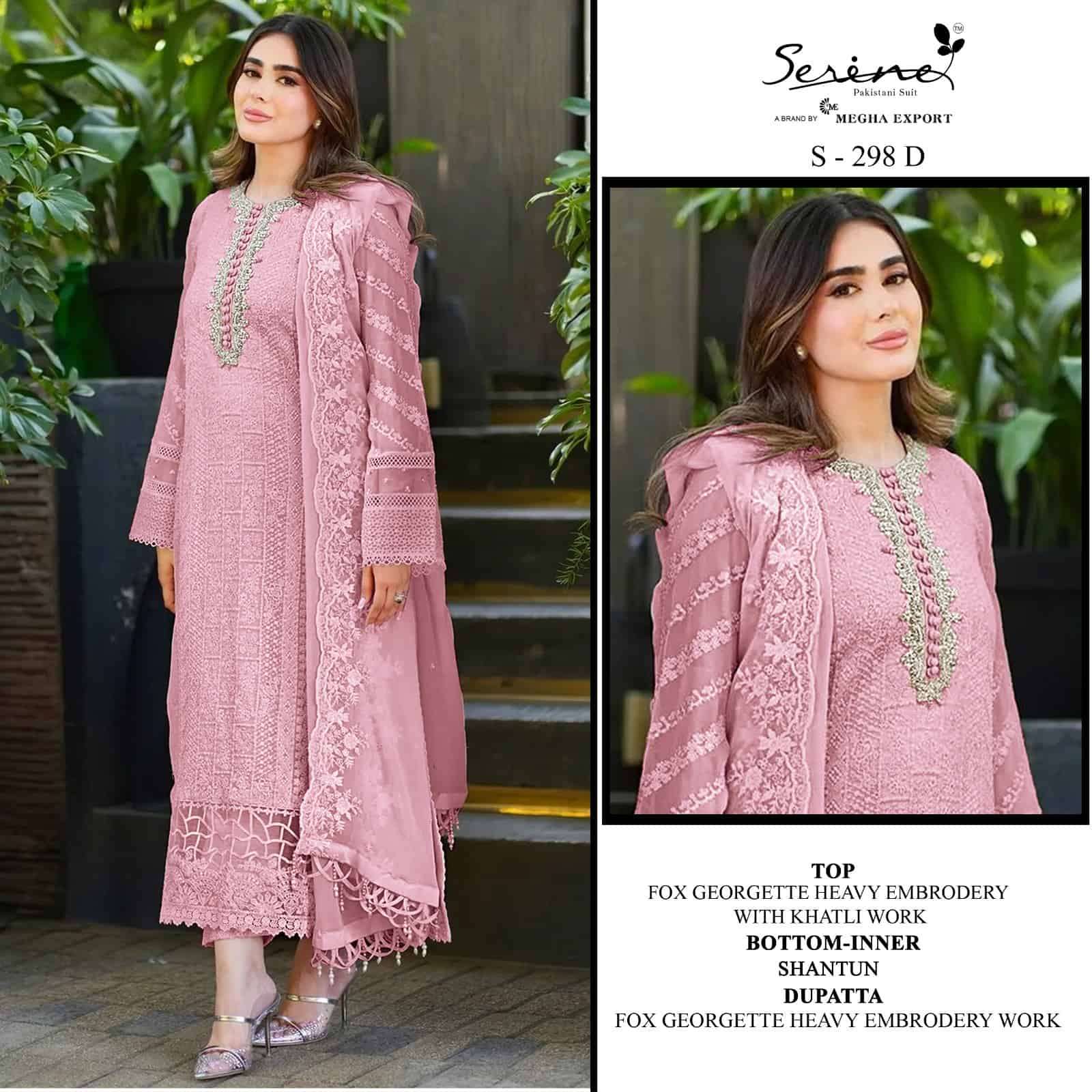 Serine S 298 D Exclusive Heavy Designer Pakistani Unstitched Dress EnsembleAC