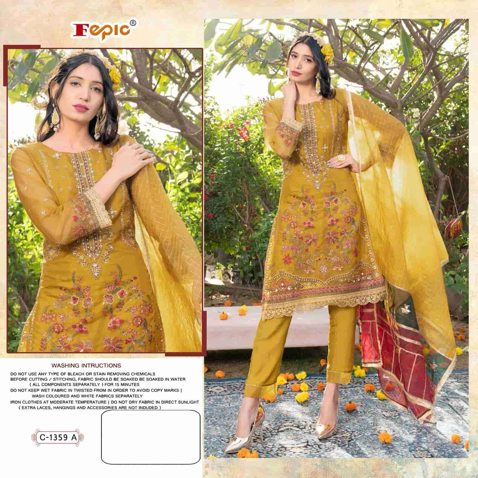 Fepic C 1359 Colors Pakistani Exclusive Designer Salwar Suit Wholesalers