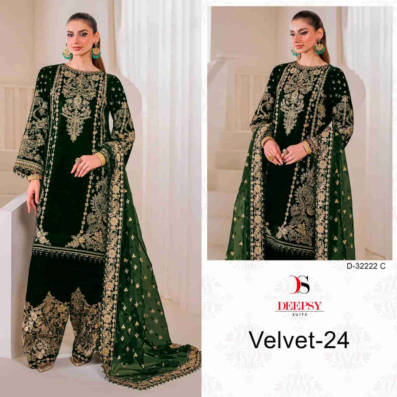 Deepsy D 32222 C Exclusive Heavy Designer Style Pakistani Velvet Suit Exporter