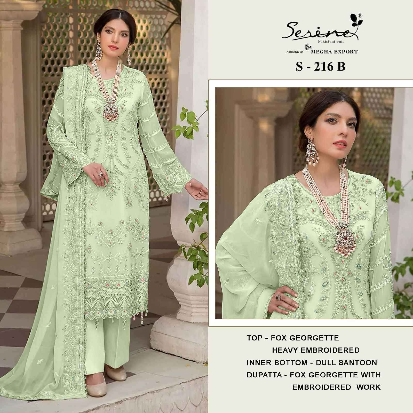 Serine S 216 Colors Designer New Pakistani Suit Online Sales