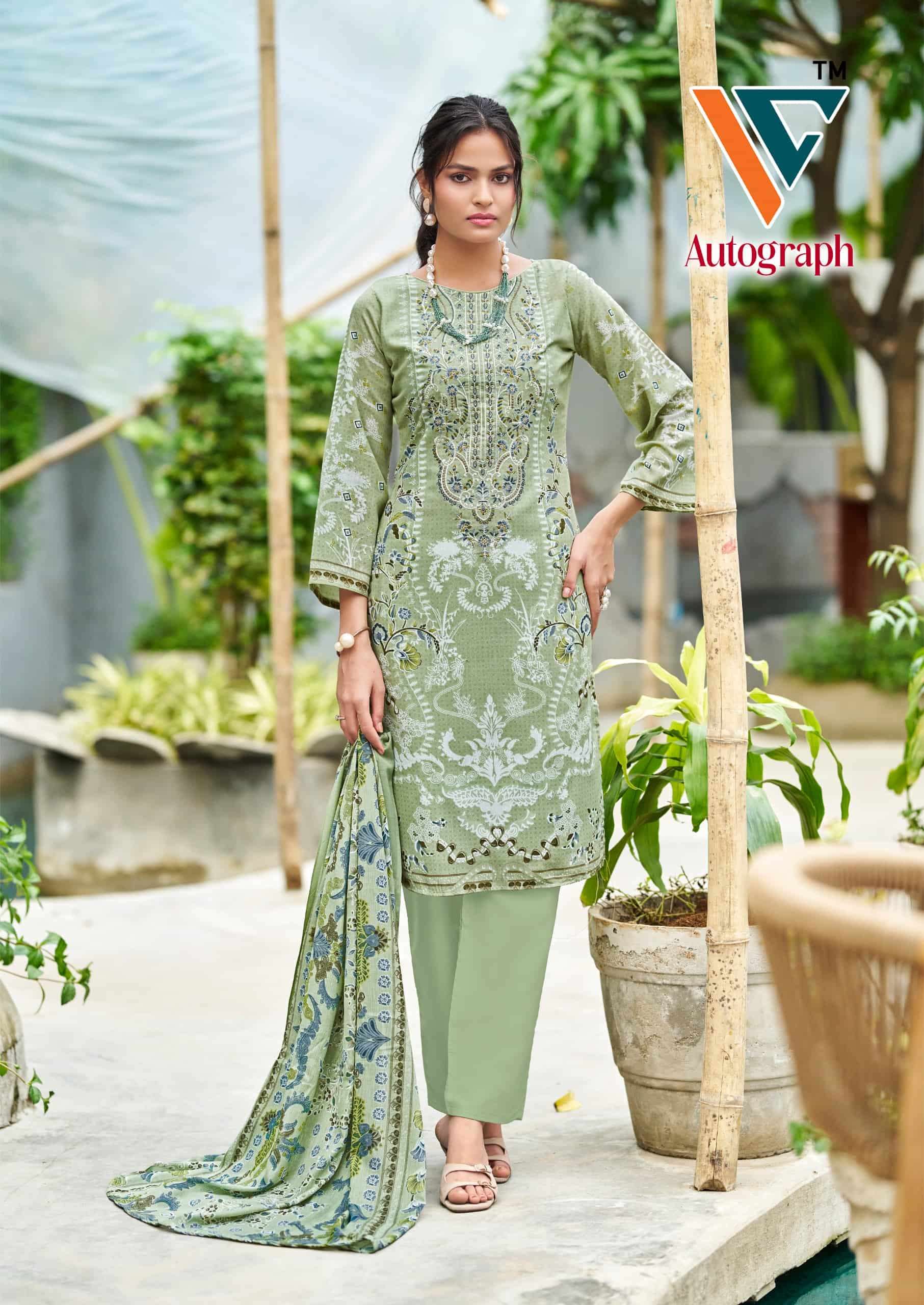 Vandana Fashion Autograph Cotton Dress Material