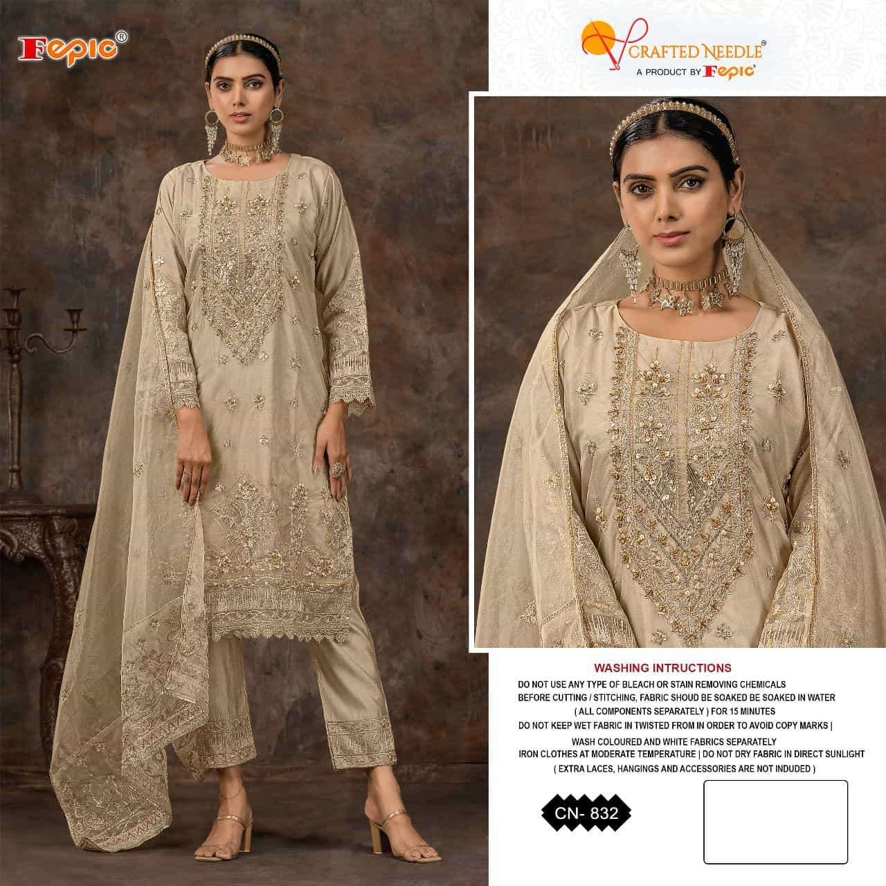Crafted Needle CN 832 By Fepic Ready To Wear Pakistani Fancy Designer Collection