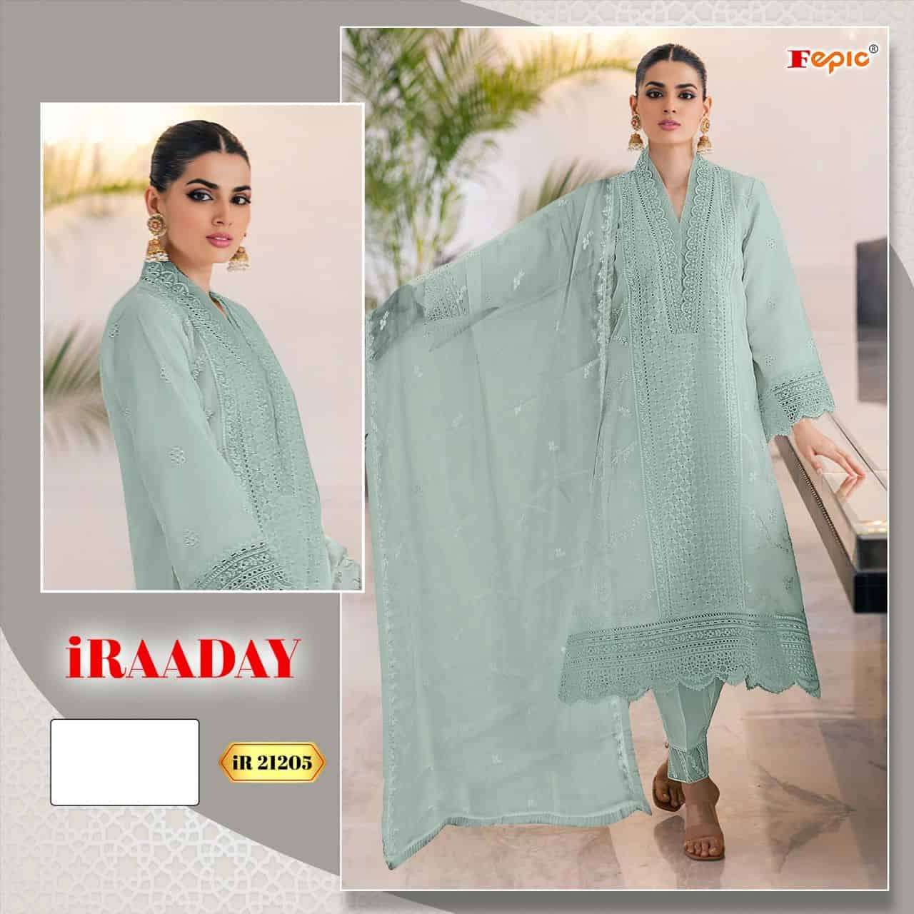 Fepic IR 21205 Pakistani Style Designer Embroidered Dress Exporter