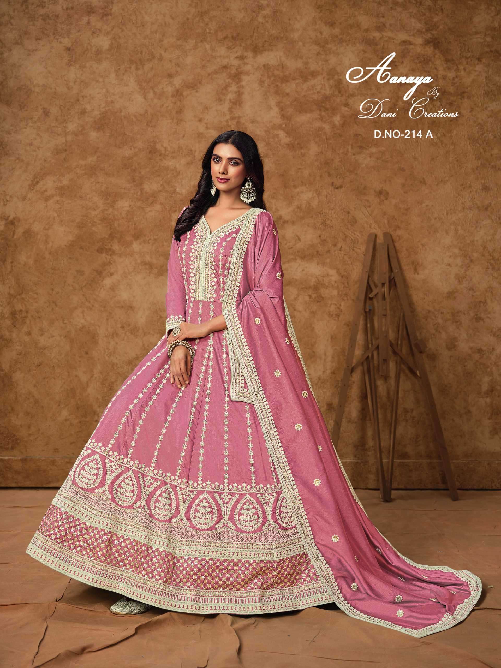 Aanaya Vol 214 Dola Silk Gown