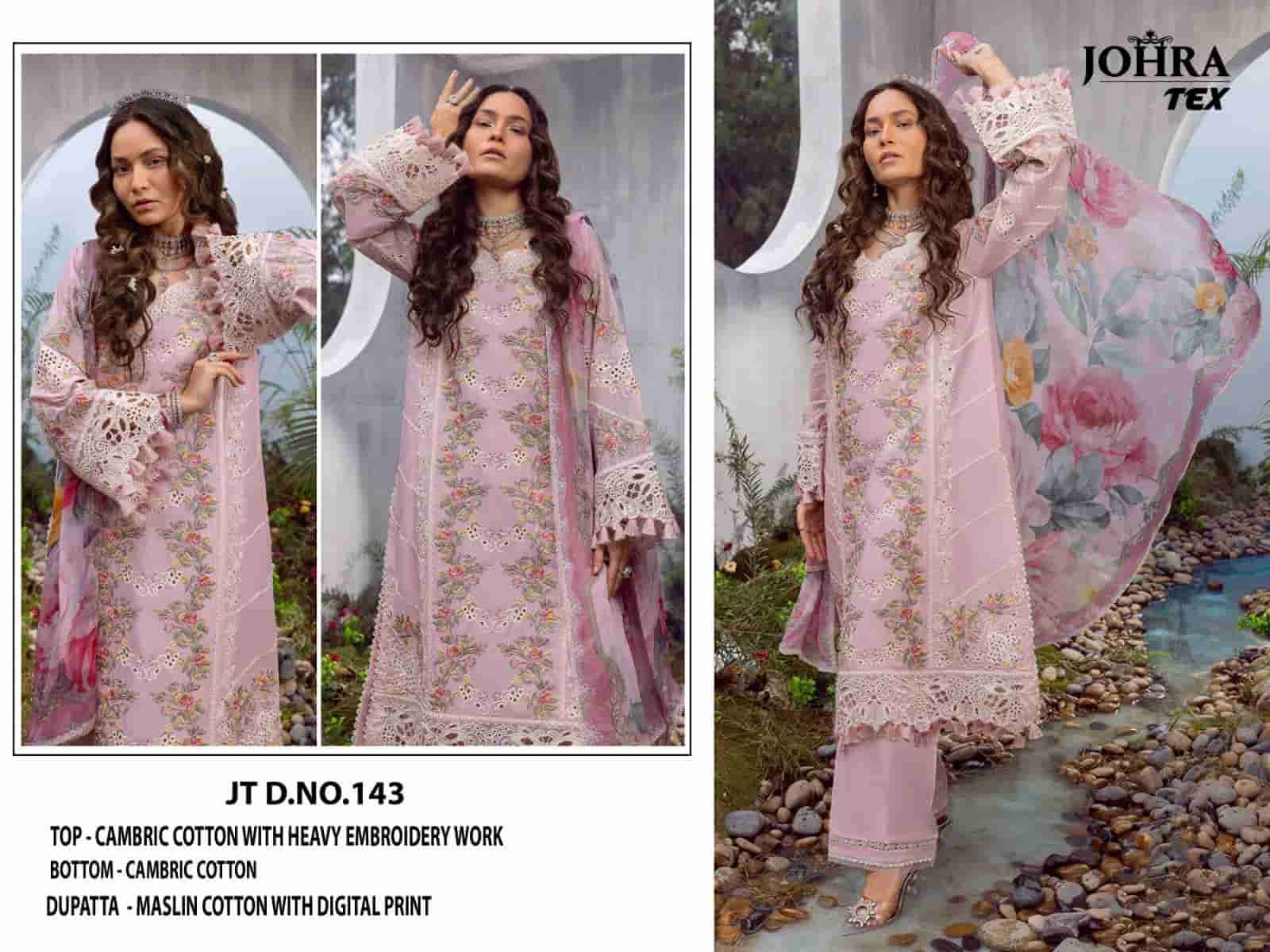 Johra Tex 143 Pakistani Designer Cotton Salwar Suit Exporter