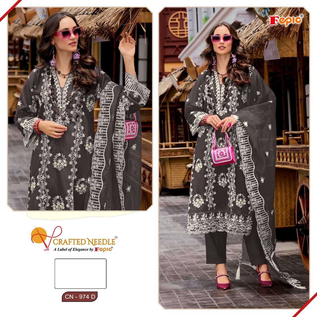 Fepic Cn 974 Colors Partywear Style Pakistani Dress Catalog Exporter