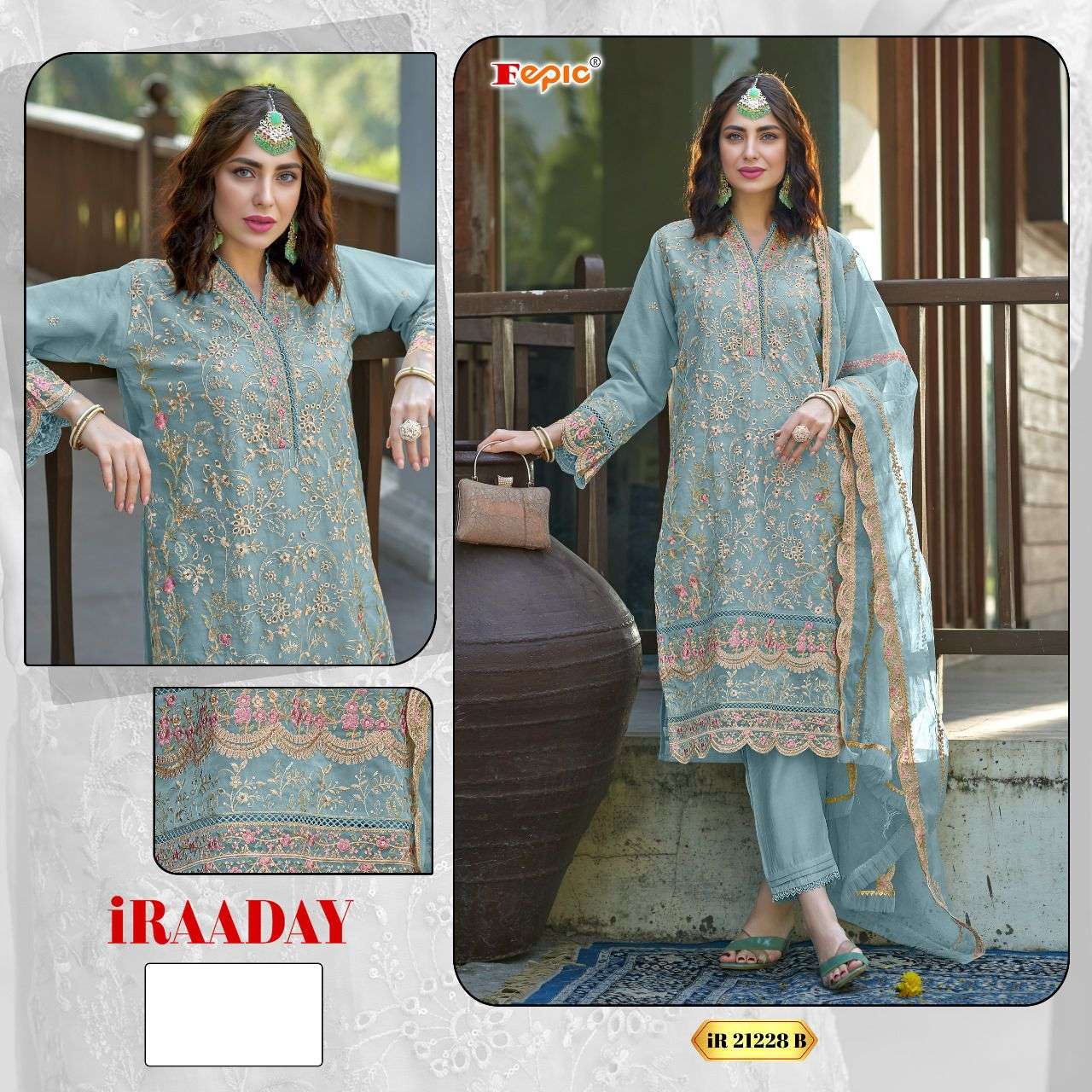 Fepic Ir 21228 Colors Heavy Embroidered Pakistani Suit