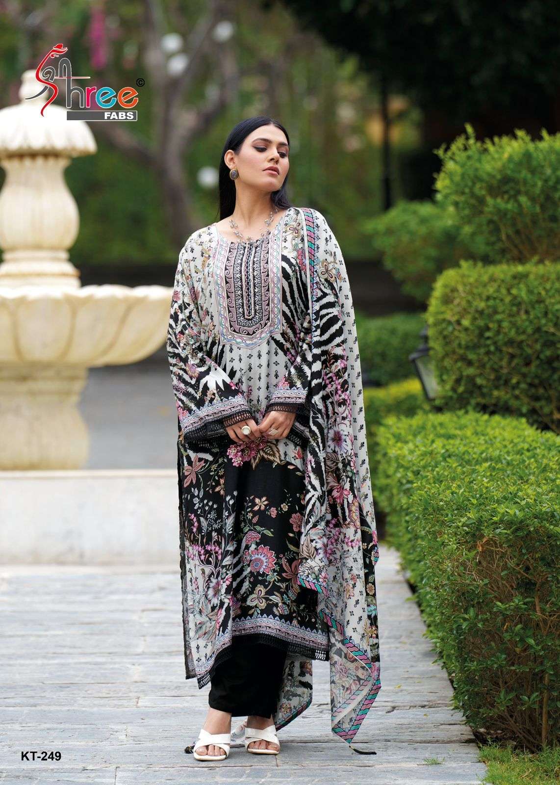Shree Fabs Kt 249 Fancy Pakistani Muslin Suit Latest Collection