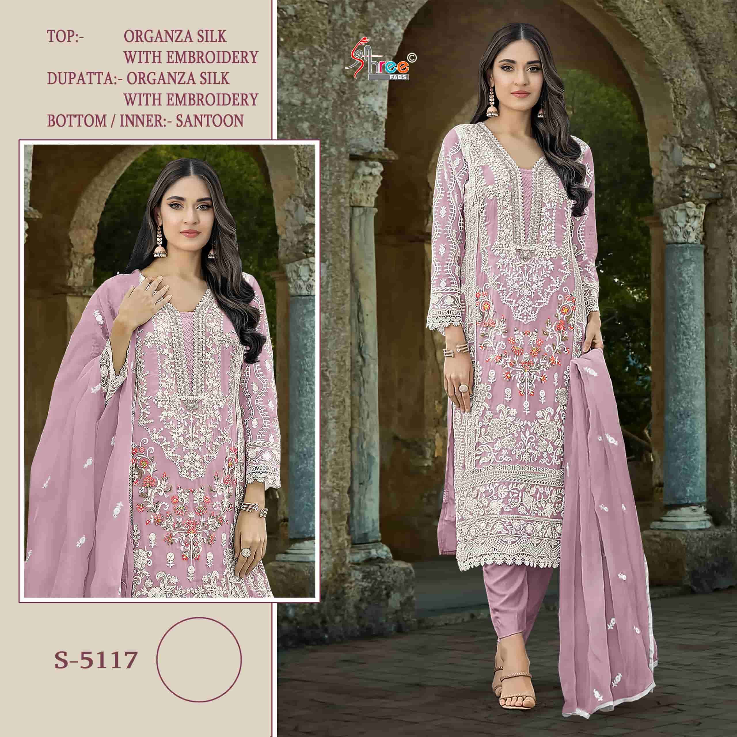 Shree Fabs S 5117 Colors Pakistani Designer Organza Embroidered Suit Wholesalers