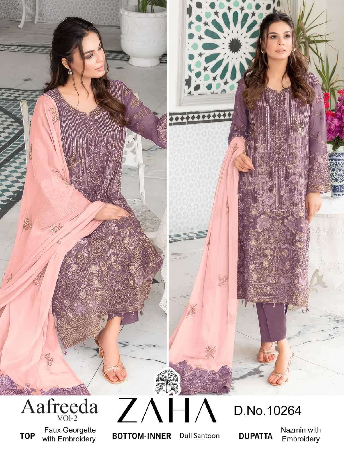 Zaha Aafreeda Vol 2 Unstitch Pakistani Dress Catalog Exporters