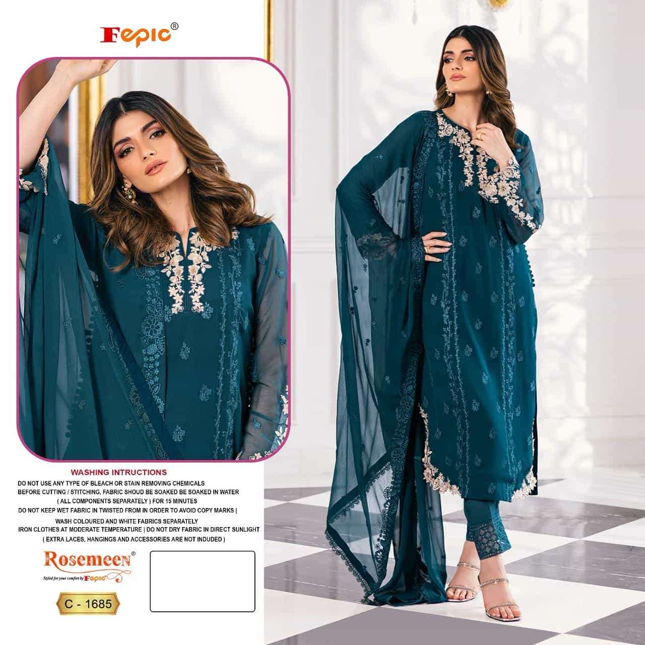 Fepic C 1685 Colors Fancy Designer Style Pakistani Salwar Suit Online
