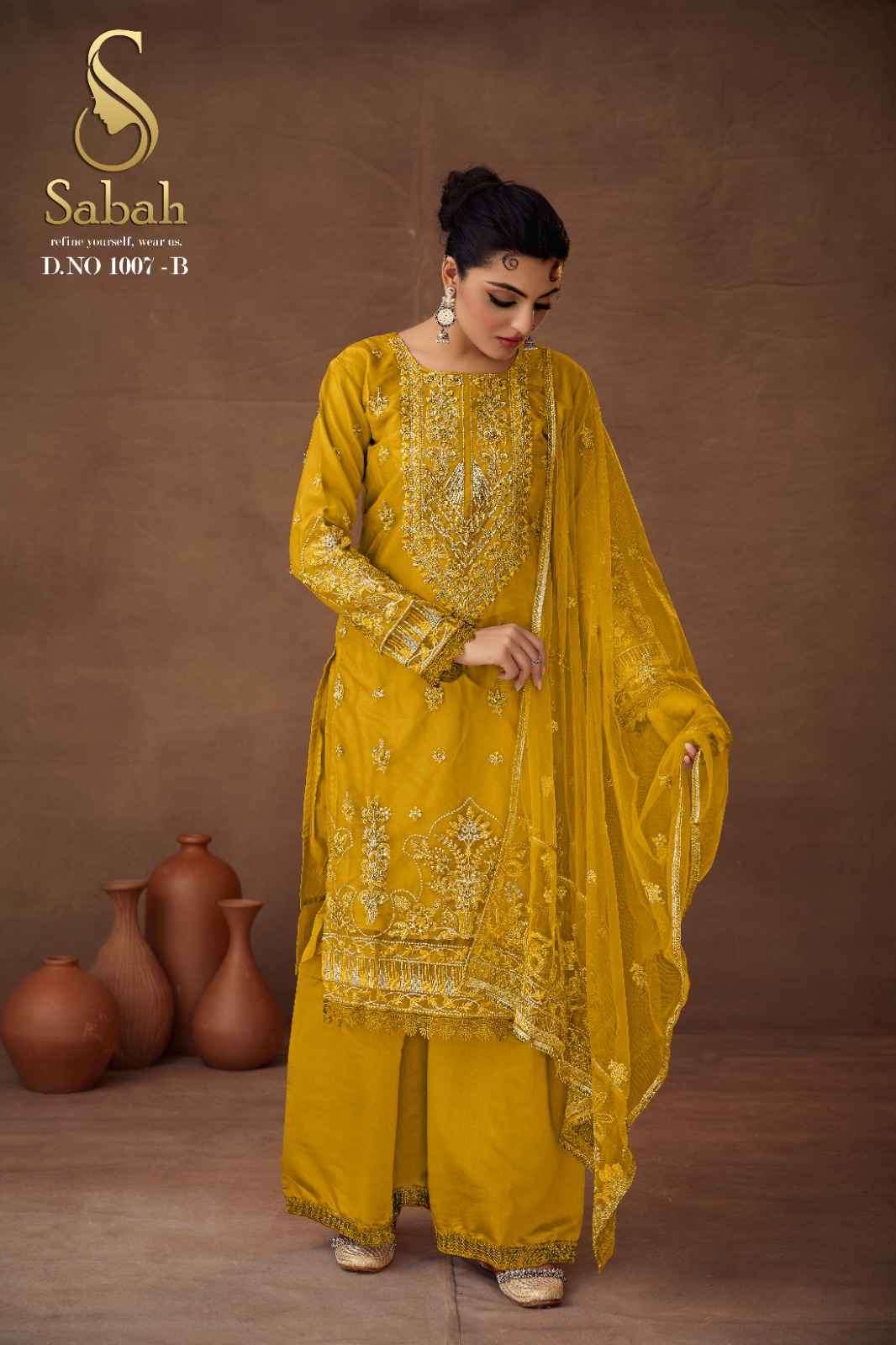 Fk Fashion Sabah Siya Fancy Organza Designer Ladies Suit Partywear Collection
