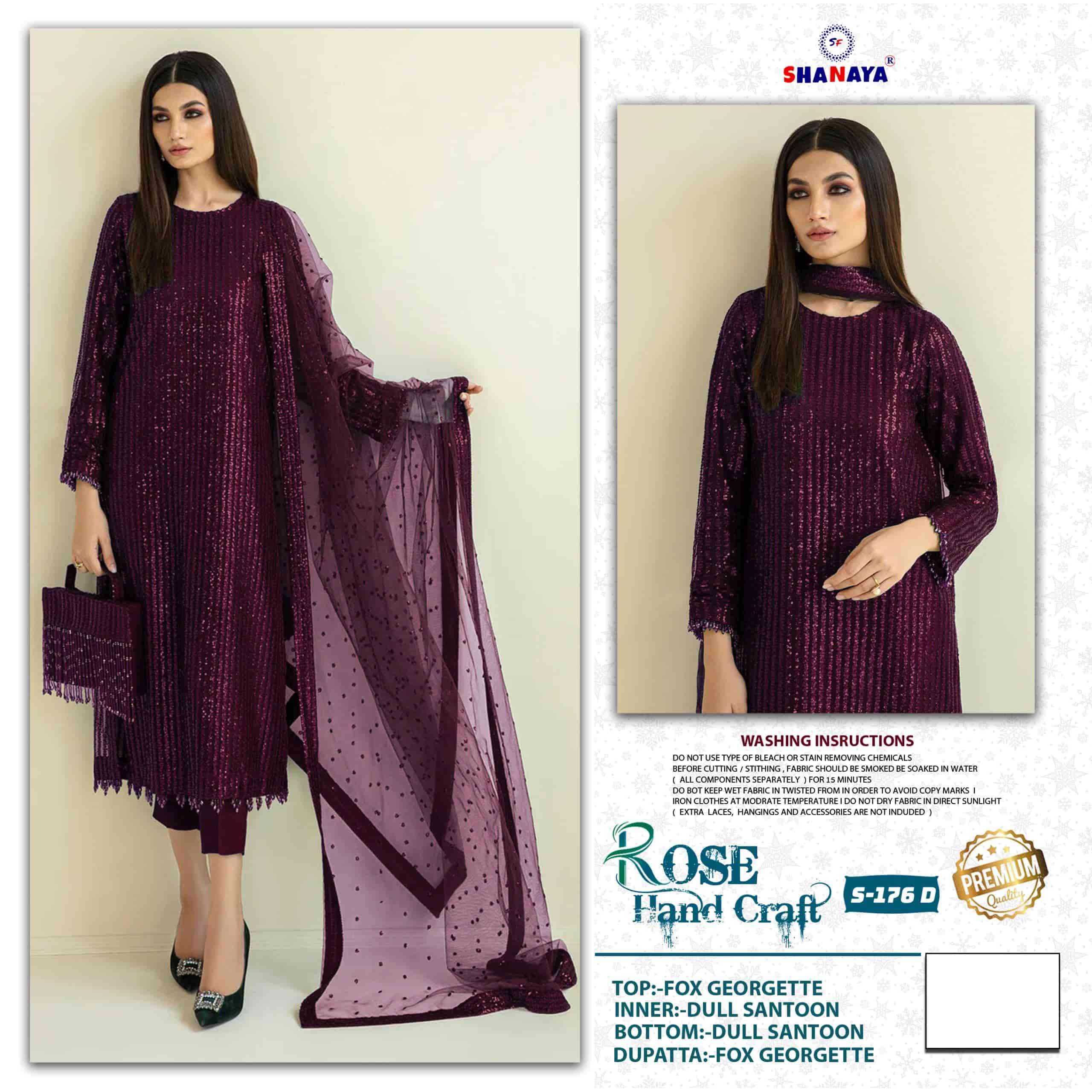 Shanaya S 176 D Latest Designer Pakistani Salwar Kameez