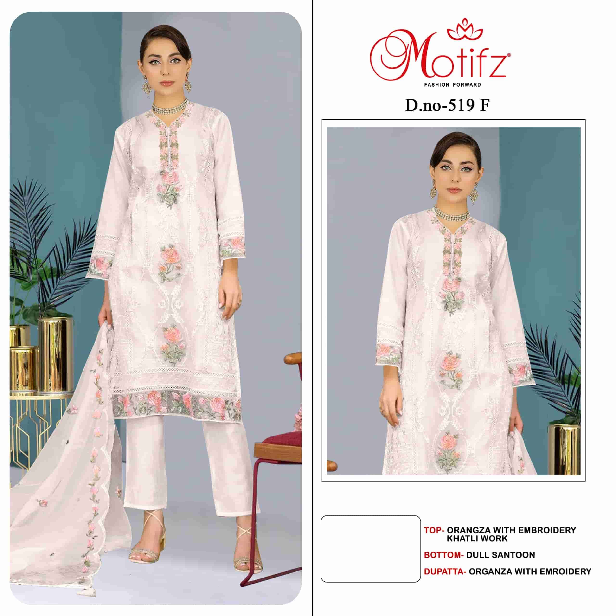 Motifz 519 Colors Exclusive Organza Pakistani Salwar Kameez Collection