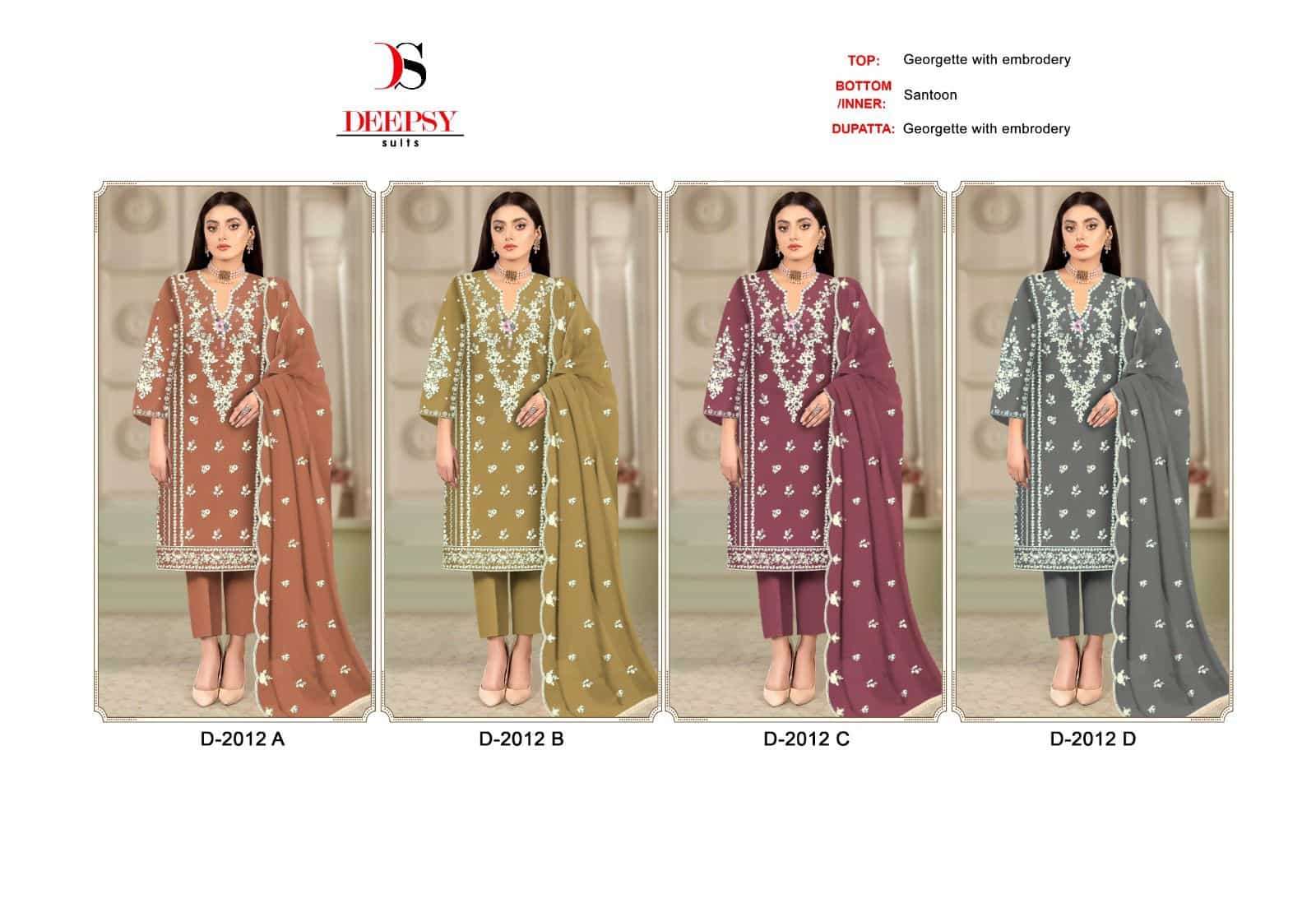 Deepsy D-2012 Embroidered Pakistani Festive Suit