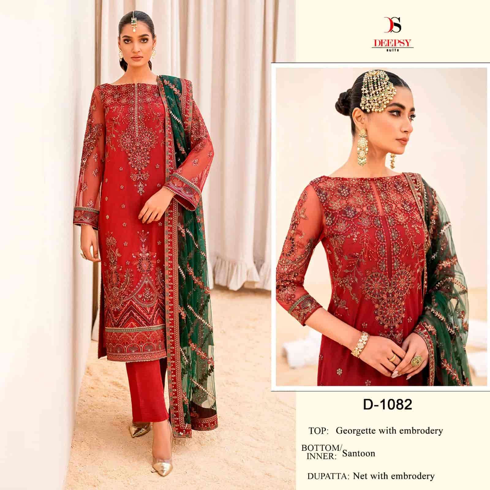 Deepsy D-1082 Georgette Embroidered Salwar