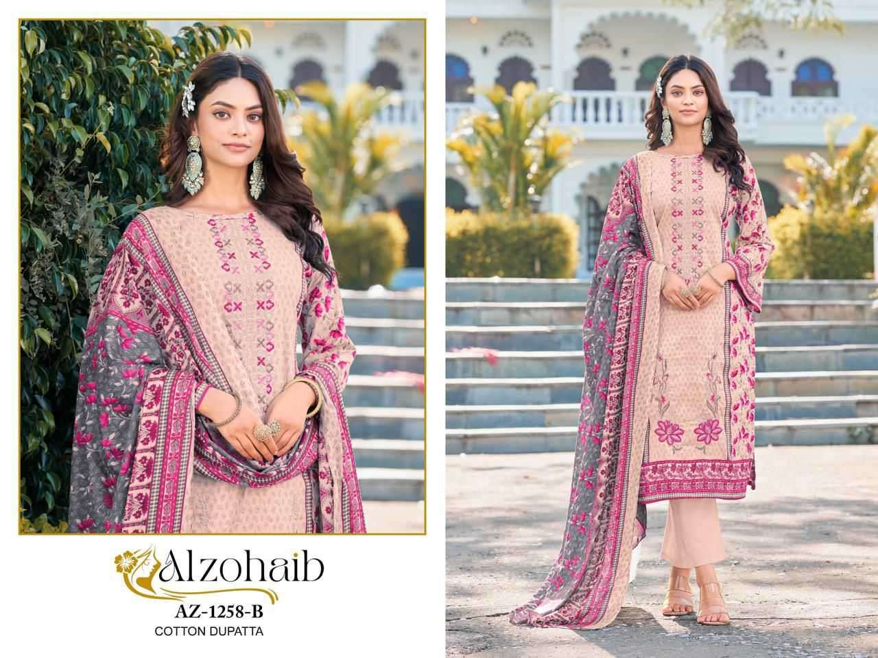 Alzohaib 1258 To 1260 Series Cotton Printed Pakistani Suit Salwar