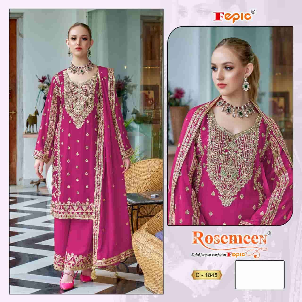 Fepic C 1845 Colors Pakistani Latest Designer Embroidered Suit Wholesalers