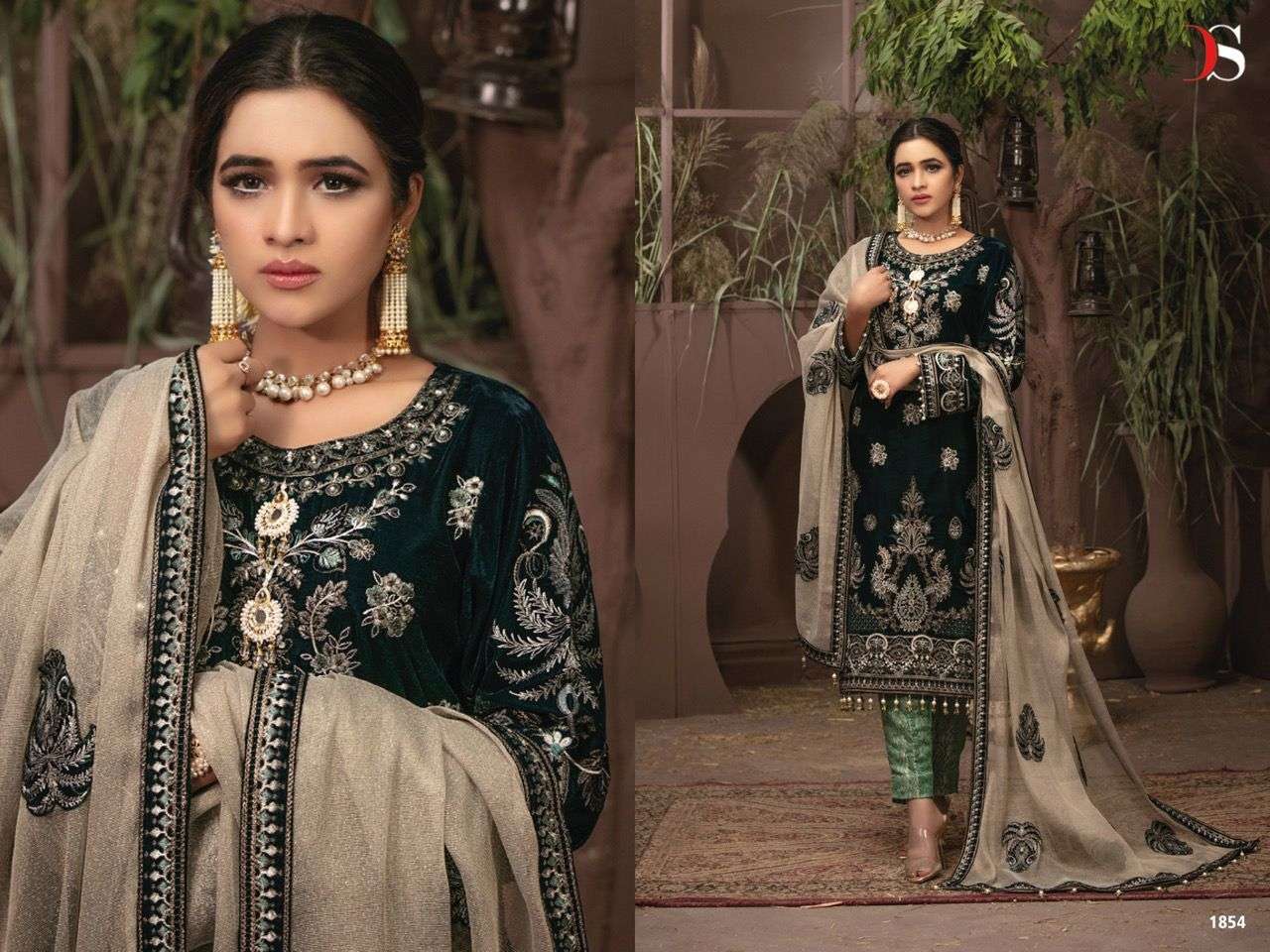 Deepsy Velvet Embroidered Wedding Salwar Suit