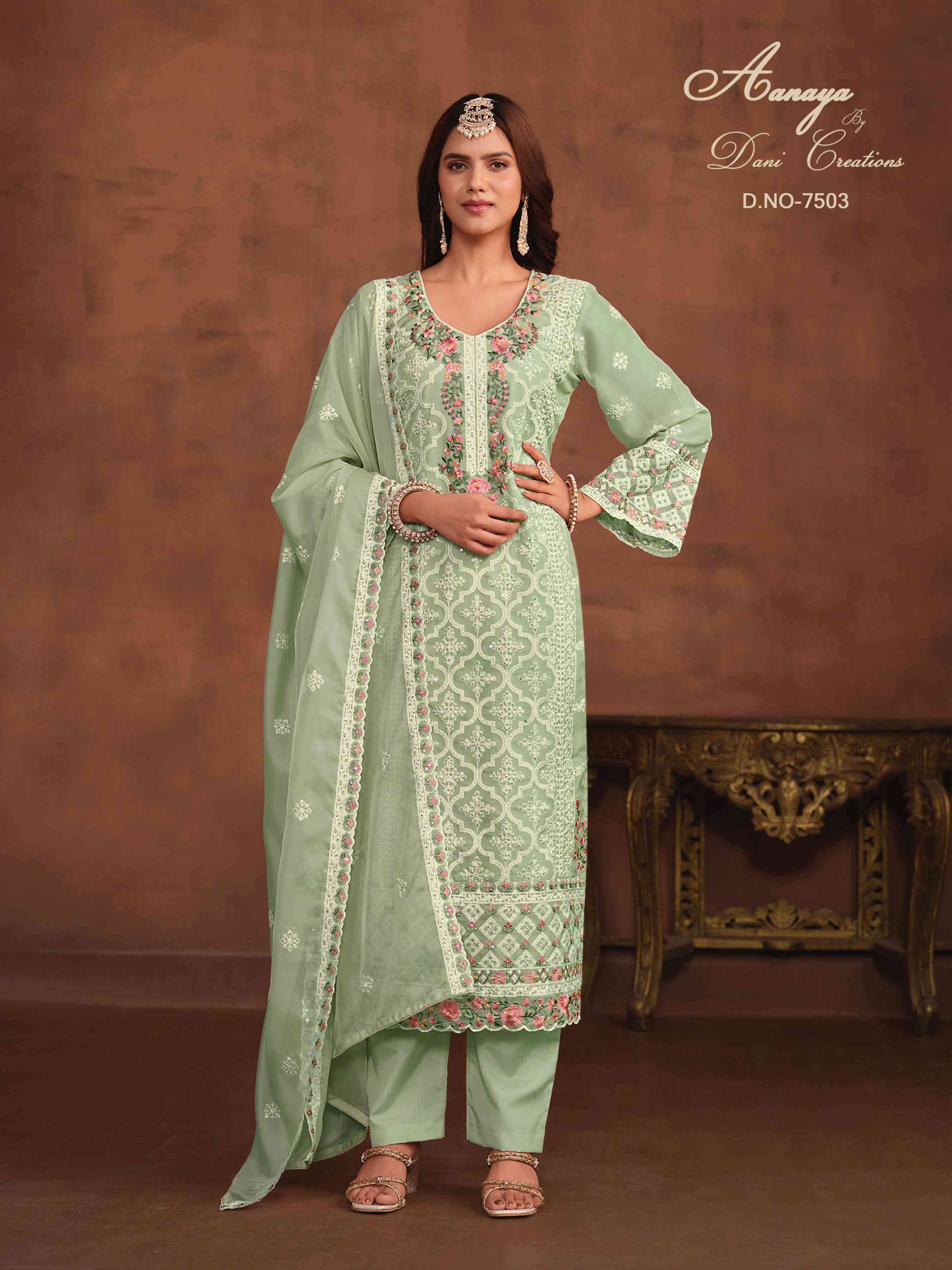 Aanaya Vol 175 Designer Organza Wedding Dress