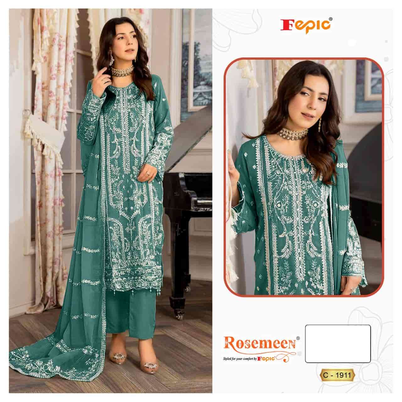 Fepic C 1911 Colors Pakistani Designer Organza Salwar Suit Wholesalers