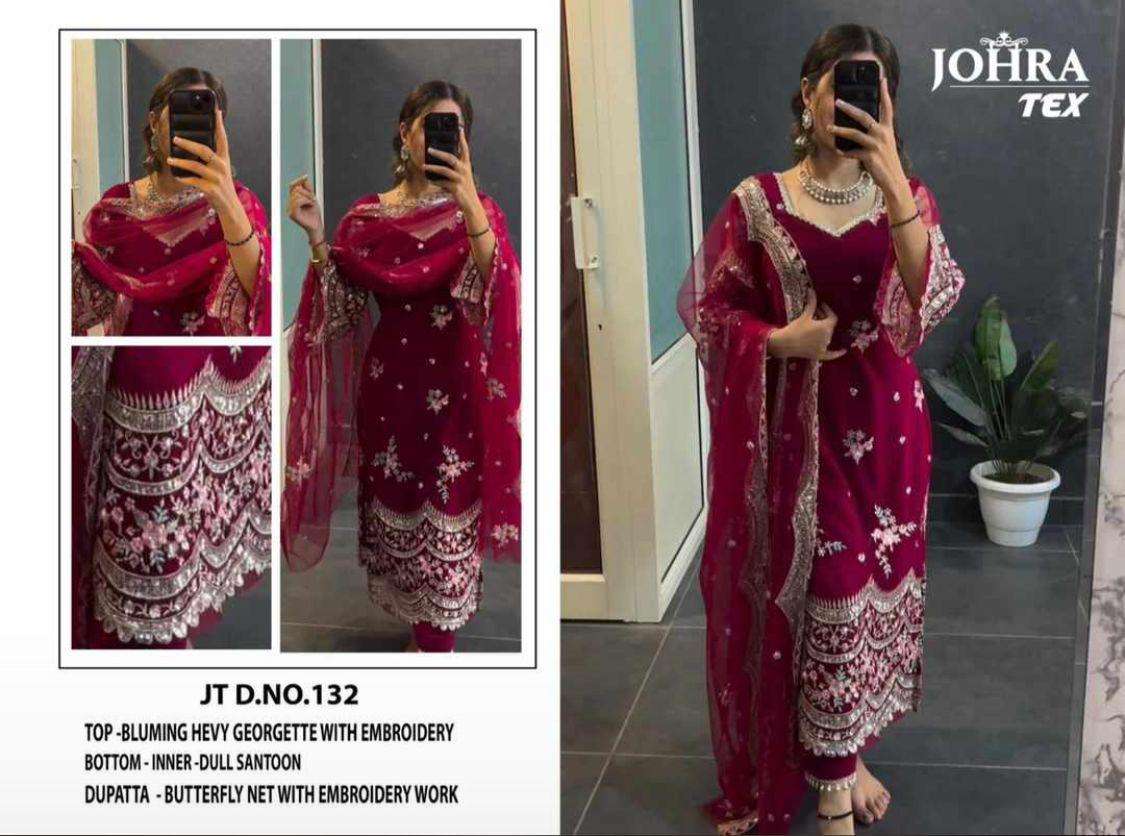 Johra Tex JT-132 Embroidered Pakistani Suit