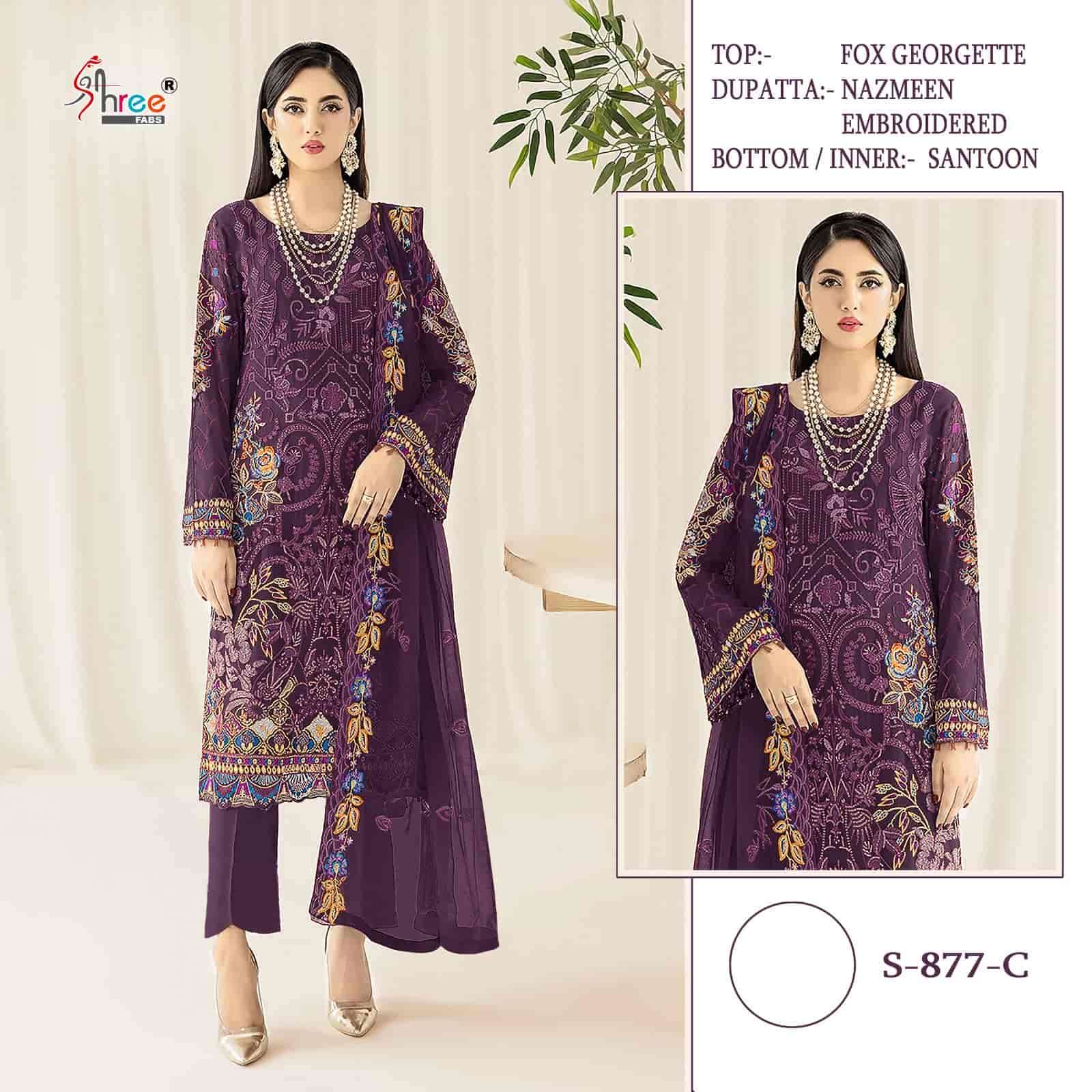 Shree Fabs S 877 Colors Pakistani Party Wear Style Heavy Designer Suit Wholesalers