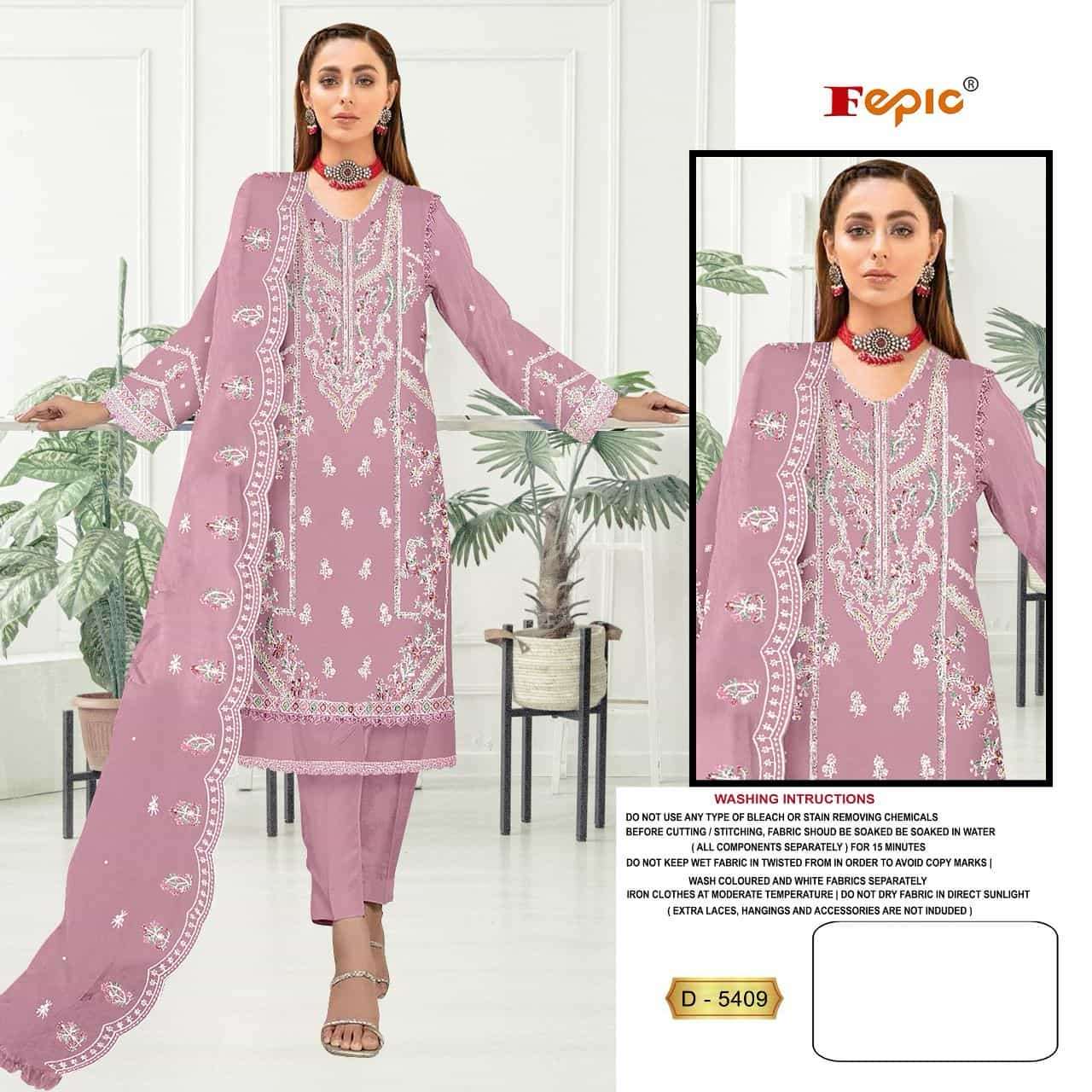 Fepic D 5409 Colors Pakistani Designer Style Festive Wear Salwar Suit Online