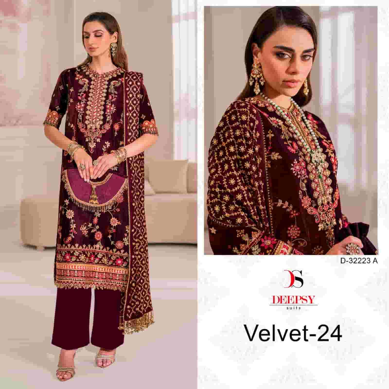Deepsy D 32223 A Pakistani Style Designer Velvet Salwar Kameez Exporter