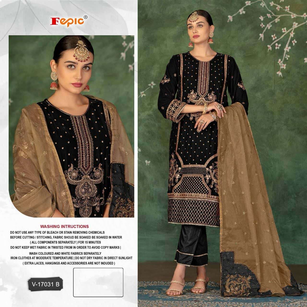 Fepic V 17031 Colors Pakistani Winter Wear Style Designer Festive Collection