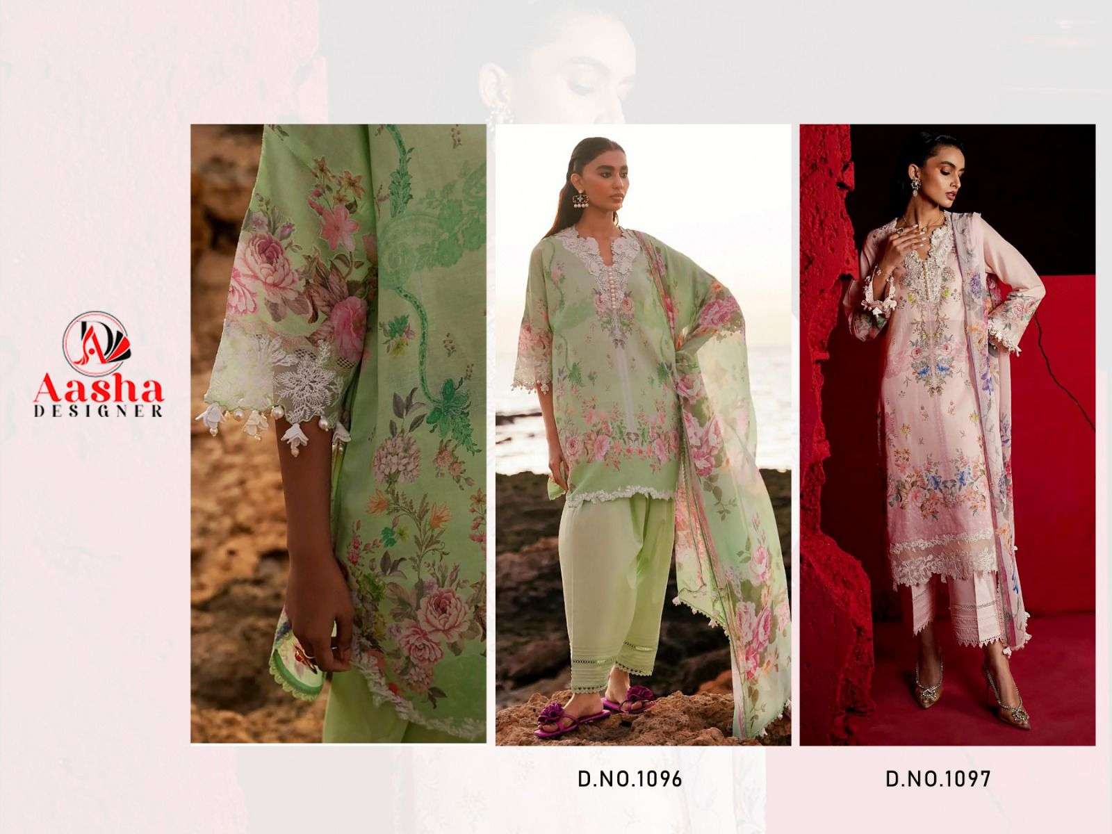 Aasha Designer Sana Safinaz Vol 3 Muzlin Collection Printed Cotton Suit Wholesalers
