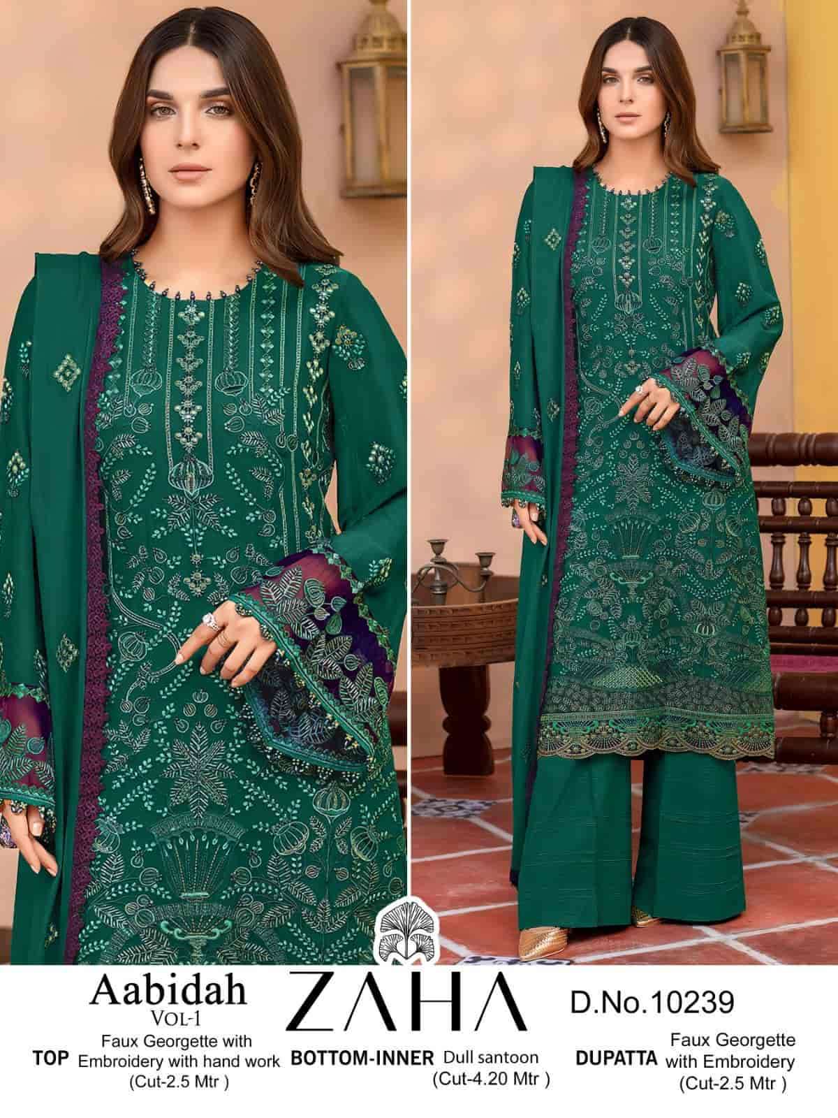 Zaha Aabidah Vol-1 Embroidered Unstitched Dress