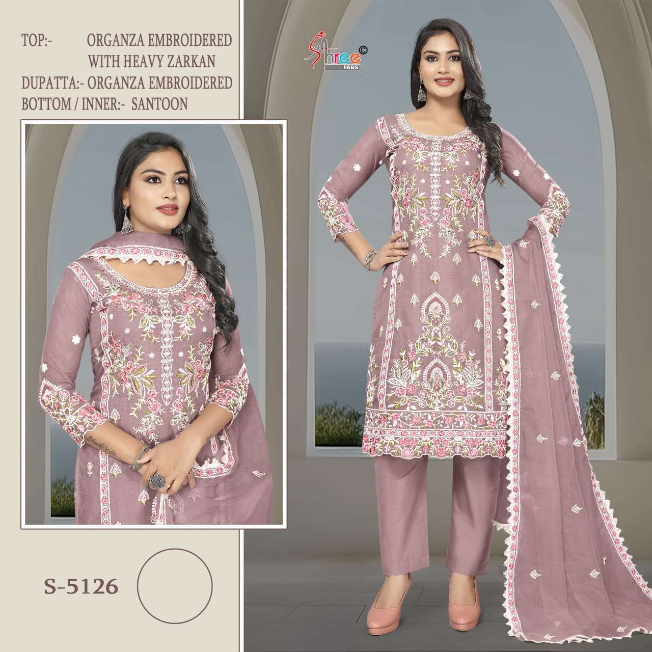 Shree Fabs S 5126 Pakistani Style Designer Organza Salwar Kameez Exporter